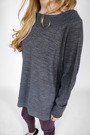 Pullover style Poncho - anthrazit
