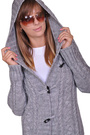 Sweter kardigan z kapturem 951