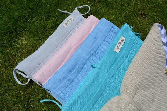 SweetDreams Baumwolle Baby Betttasche für Baby Bett, Utensilio, Wandaufbewahrung, Aufbewahrung fürs Kinderbett (1025)