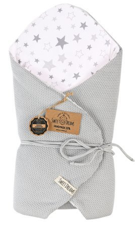 SweetDreams Baby Einschlagdecke, Schlafsack, Wickeldecke für Neugeborene und Kleinkinder, 100% Baumwolle 0-12 Monate, super weich, 75 x 75 cm (1024)
