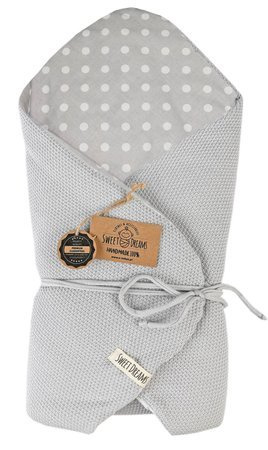 SweetDreams Baby Einschlagdecke, Schlafsack, Wickeldecke für Neugeborene und Kleinkinder, 100% Baumwolle 0-12 Monate, super weich, 75 x 75 cm (1024)