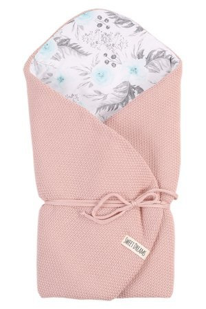 SweetDreams Baby Einschlagdecke, Schlafsack, Wickeldecke für Neugeborene und Kleinkinder, 100% Baumwolle 0-12 Monate, super weich, 75 x 75 cm (1024)