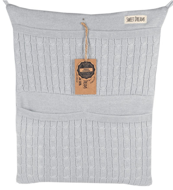 SweetDreams Baumwolle Baby Betttasche für Baby Bett, Utensilio, Wandaufbewahrung, Aufbewahrung fürs Kinderbett (1025)