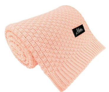 Mikos* Kuscheldecke Babydecke Strickdecke Baby Kinder Decke mit Zopfmuster Öko-Tex 100x80cm/100x120cm (1033)