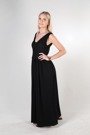 Mikos długa elegancka sukienka szydełkowa na ramiączka 380 czarny